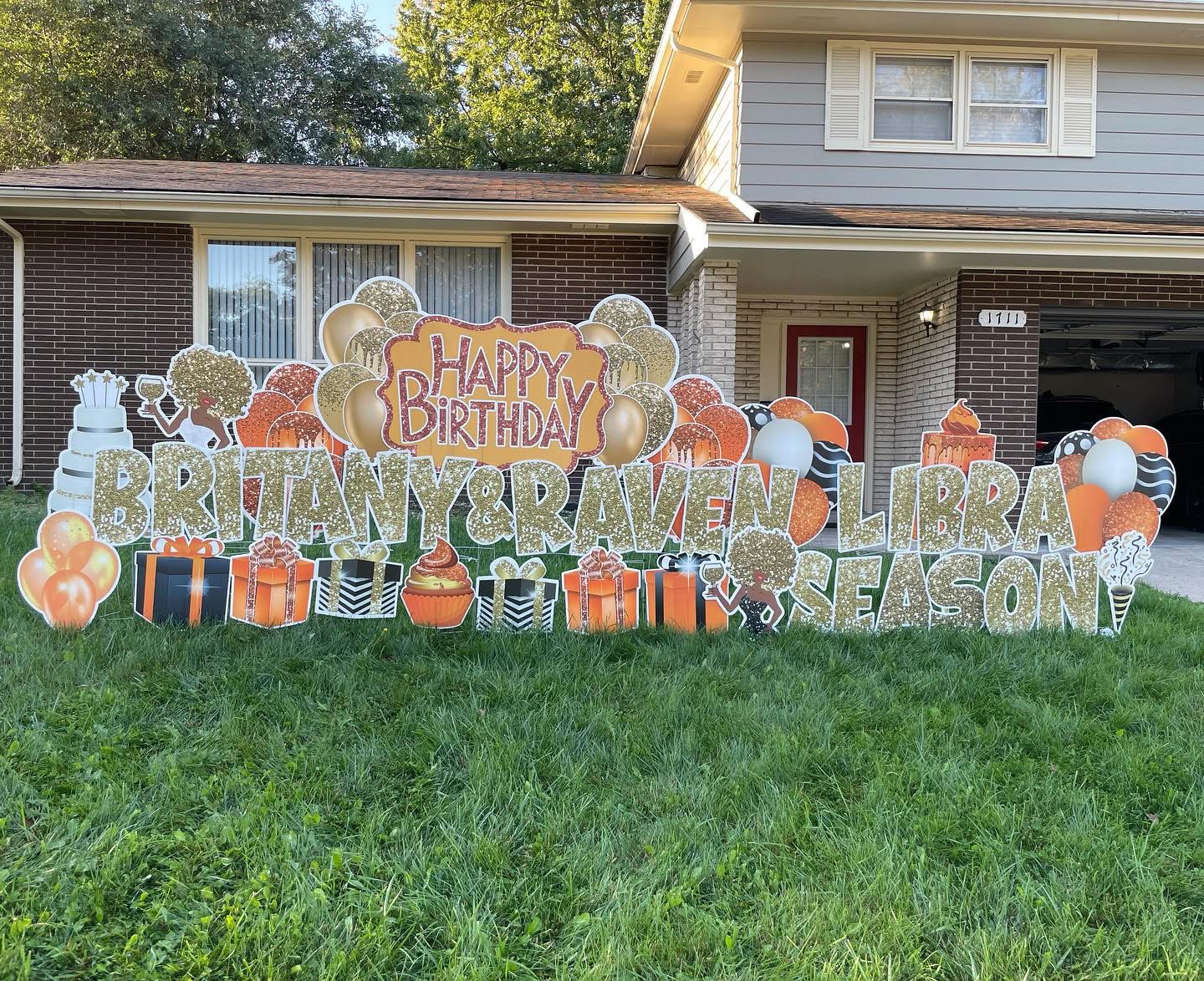 Large deluxe yard sign package